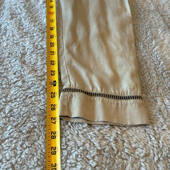 Bella Dahl Tarsha Cross Back Jumpsuit NWOT Small Olive Tie Waist Trim Detail - Picture 14 of 15